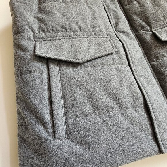 Large Gray Vest Coat Mens Jos A Bank New Tailored Fit Size L Nwt Zip Up Jacket - Picture 17 of 17